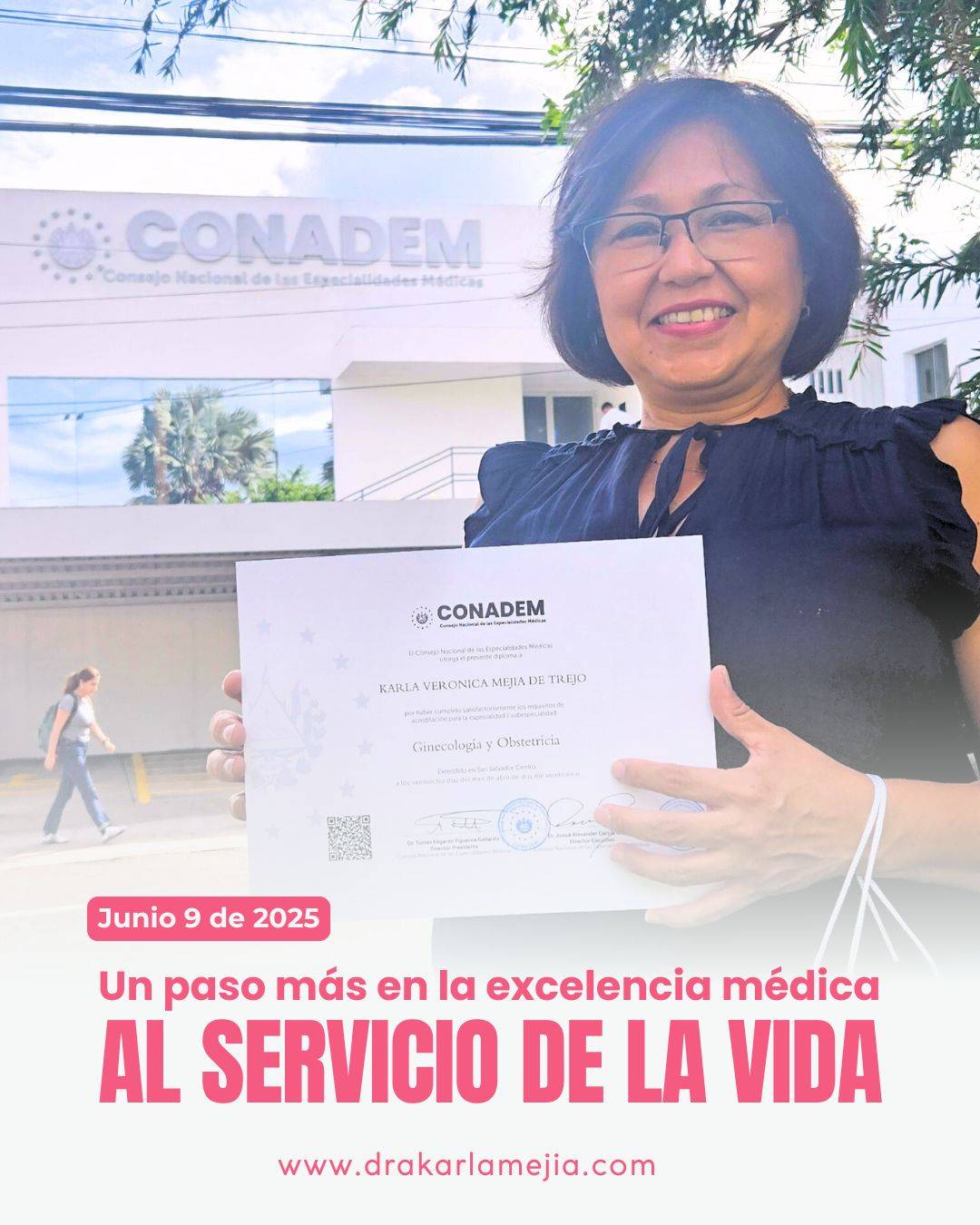 Certificación de ginecóloga